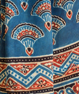 Ajrakh modal silk hand block printed stole