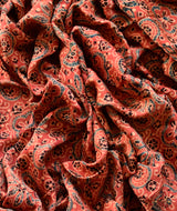 Ajrakh modal silk hand block printed yardage