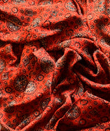 Ajrakh modal silk hand block printed yardage