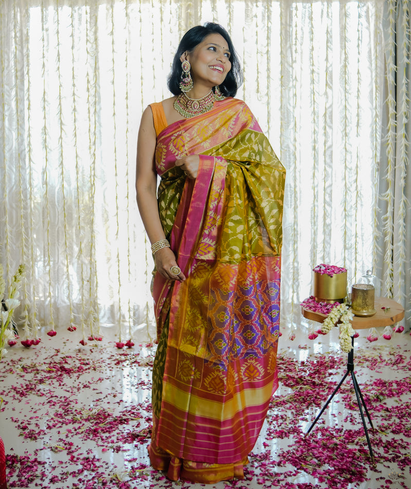 Silk Single Ikat Patola Saree