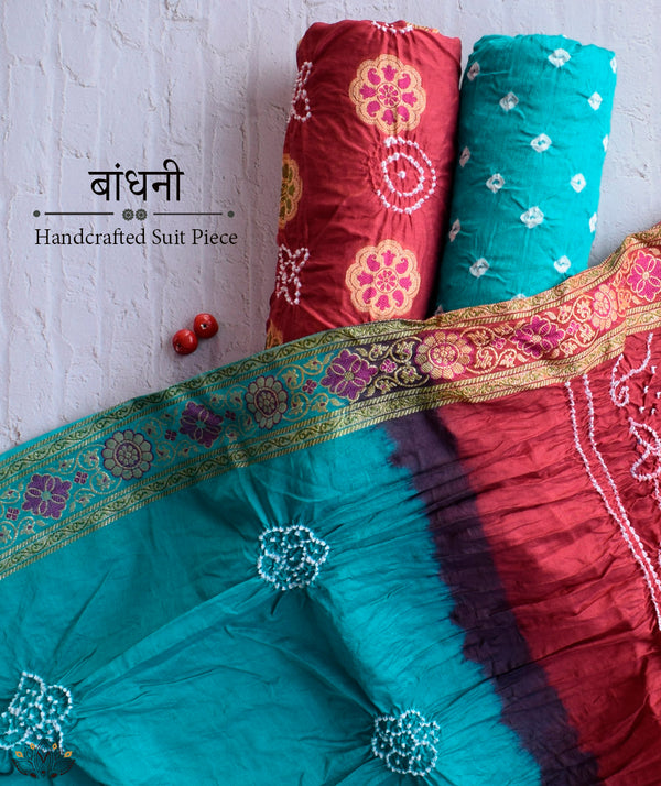 BANDHANI COTTON SUIT PIECE