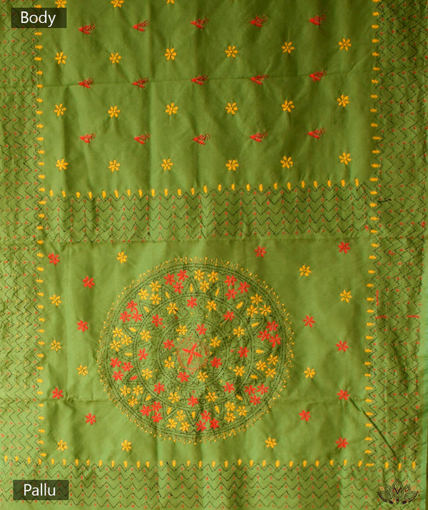 Kantha Hand Embroided saree