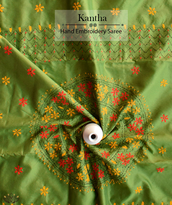 Kantha Hand Embroided saree