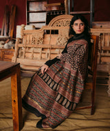 Chanderi Bagru Handblock Printed Saree