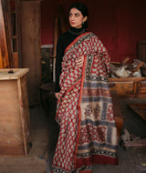 Chanderi Bagru Handblock Printed Saree