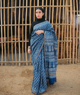 Dabu Chanderi Handblock Printed Saree