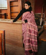 Dabu Chanderi Handblock Printed Saree