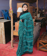 Dabu Georgette Handblock Printed Saree