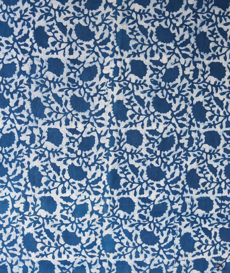 Cotton Dabu Handblock Printed Fabric