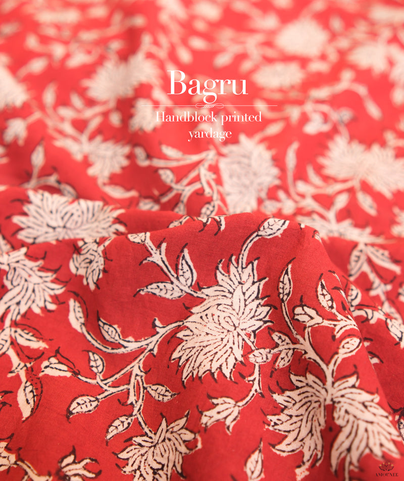 Bagru Handblock Printed cotton Fabric