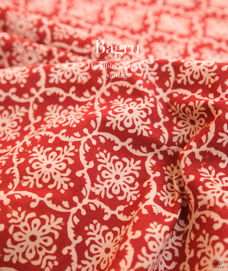 Bagru Handblock Printed cotton Fabric