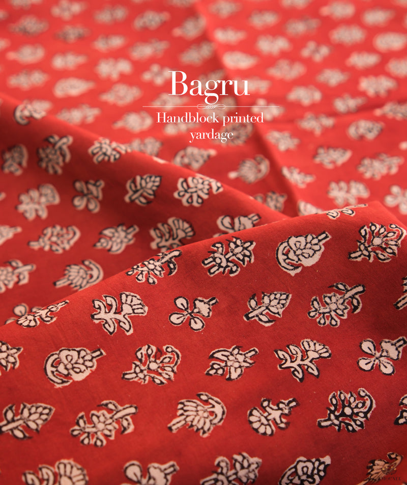 Bagru Handblock Printed cotton Fabric