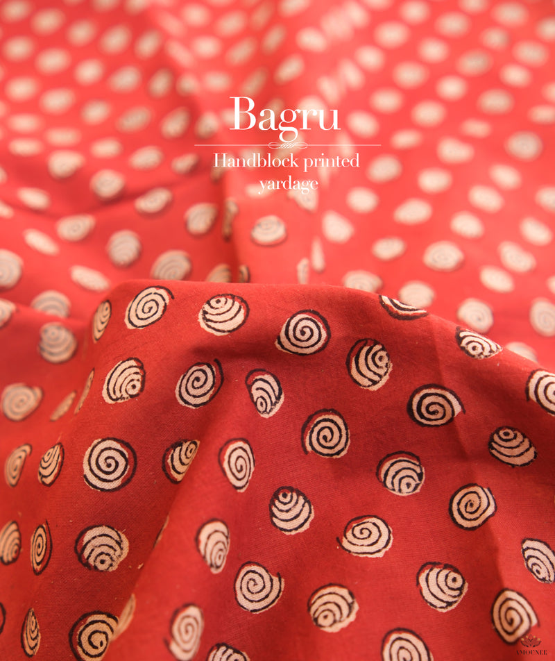 Bagru Handblock Printed cotton Fabric