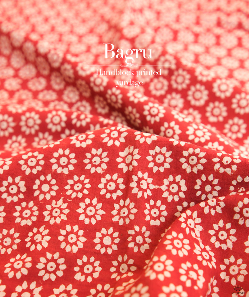 Bagru Handblock Printed cotton Fabric