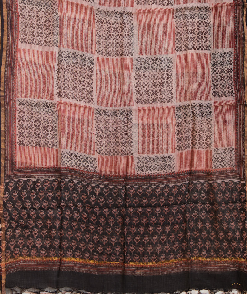 Handblock Printed Bagru cotton Suits with Kota Dupatta