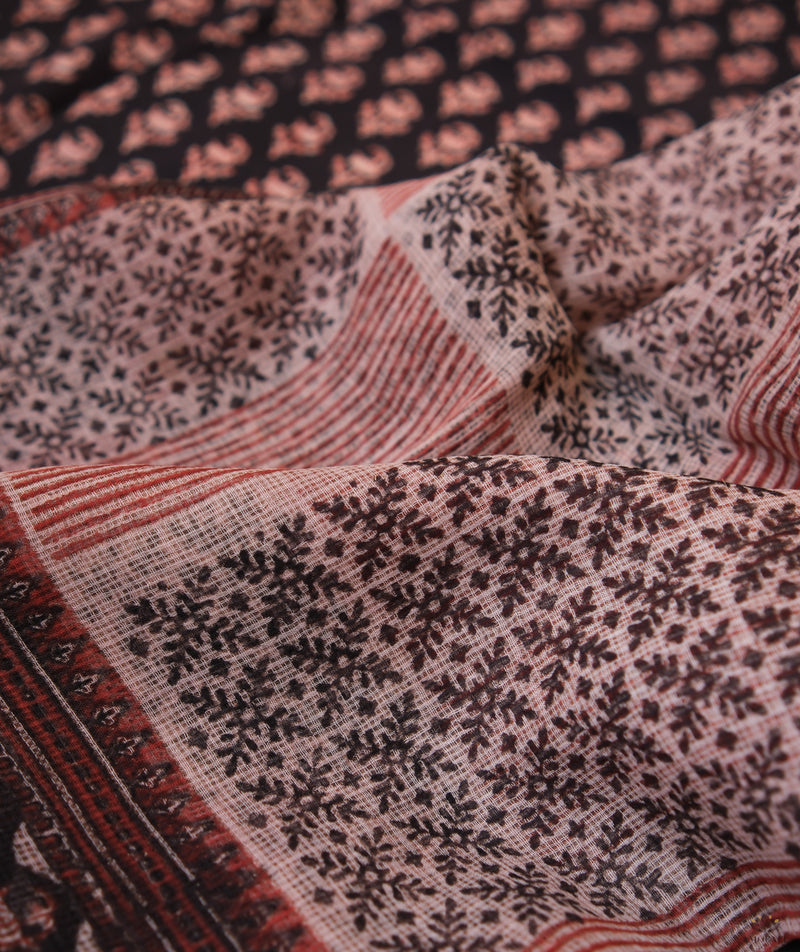 Handblock Printed Bagru cotton Suits with Kota Dupatta