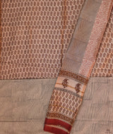 Handblock Printed Bagru Chanderi  Suit