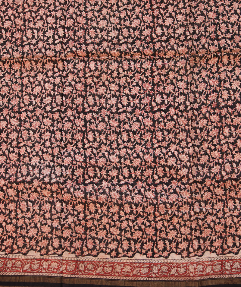 Handblock Printed Bagru Chanderi  Suit