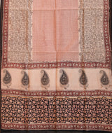 Handblock Printed Bagru Chanderi  Suit