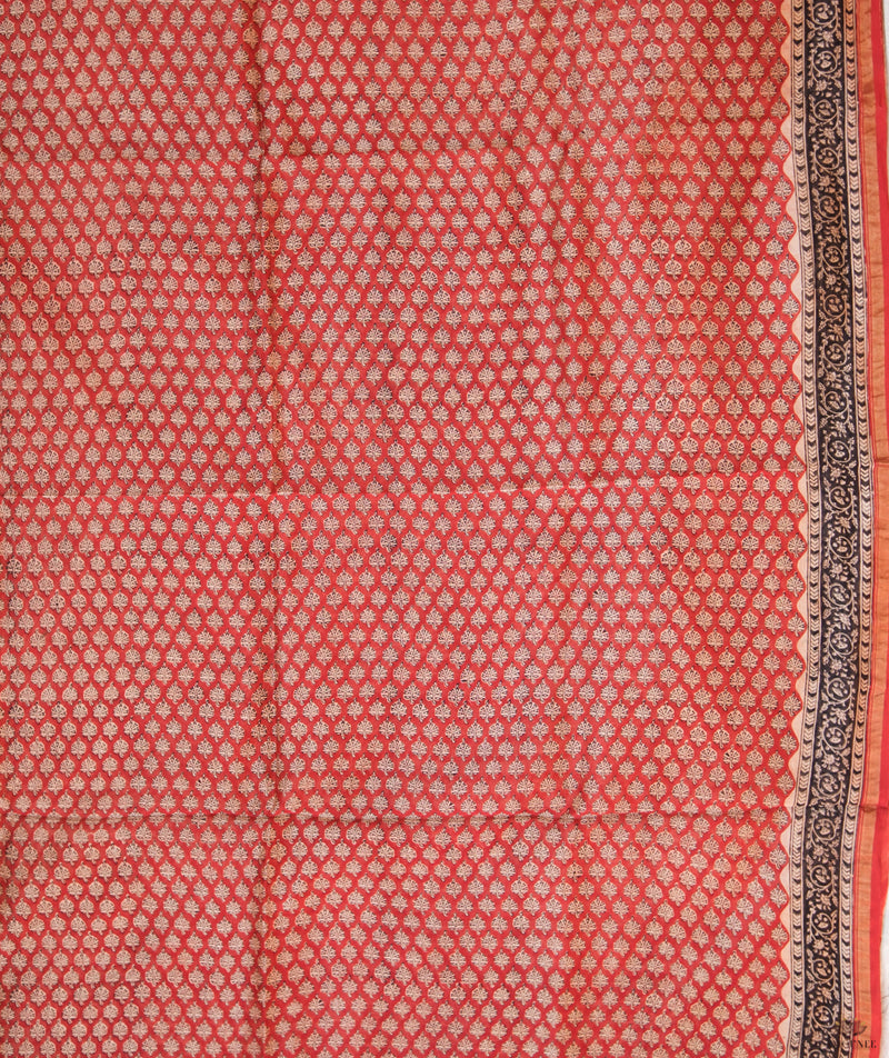 Handblock Printed Bagru Chanderi Suit