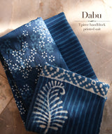 HANDBLOCK PRINTED DABU COTTON SUITS WITH KOTA DUPATTA