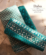 HANDBLOCK PRINTED DABU COTTON SUITS WITH KOTA DUPATTA