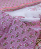 Exclusive Handblock Printed Sanganeer cotton Suits with Kota Dupatta