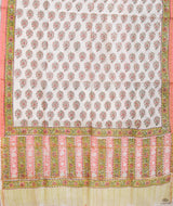 Exclusive Handblock Printed Sanganeer Chanderi Suit set