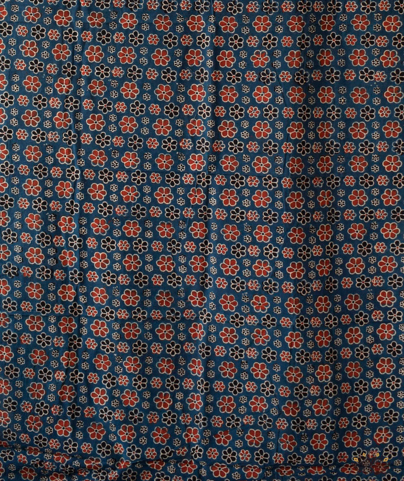 AJRAKH COTTON HAND PRINTED YARDAGE