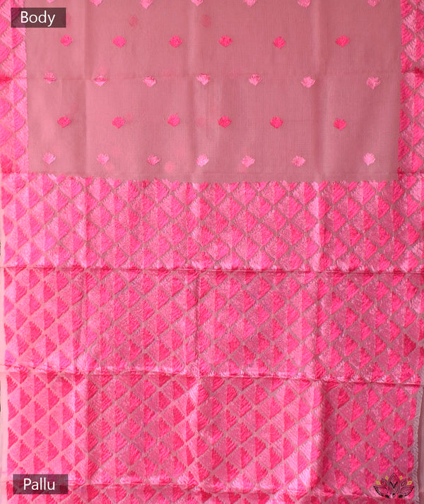 Phulkari Hand Embroidery Saree