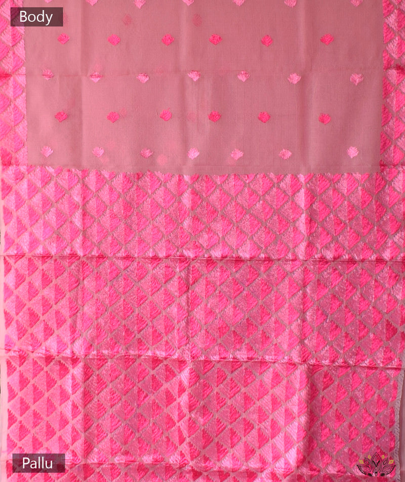 Phulkari Hand Embroidery Saree