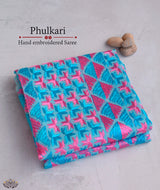 Phulkari Hand Embroidery Saree