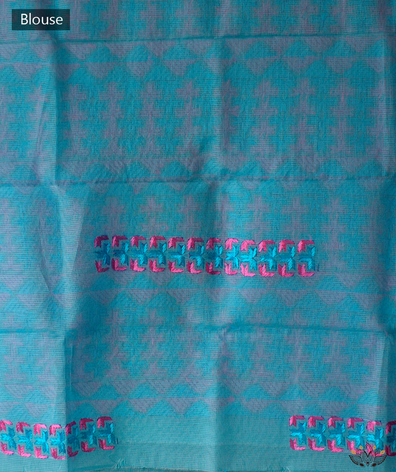 Phulkari Hand Embroidery Saree