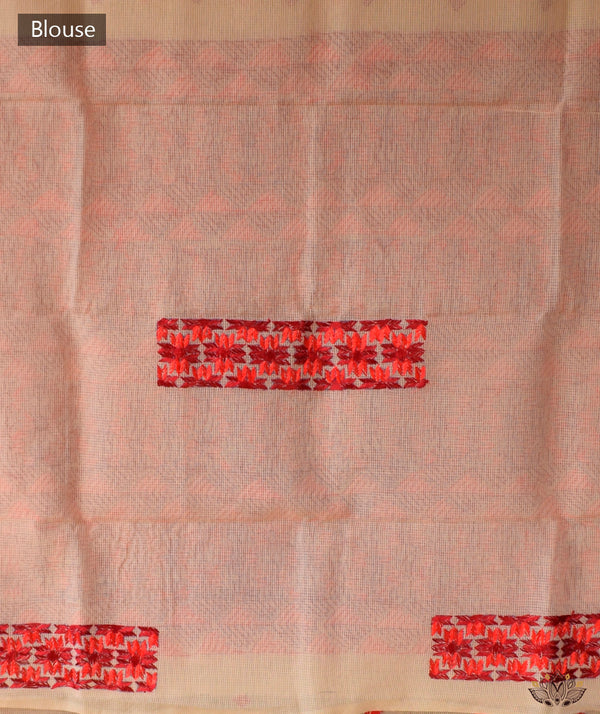 Phulkari Hand Embroidery Saree