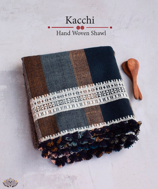 KACCHI WOOLEN HANDWOVEN SHAWL