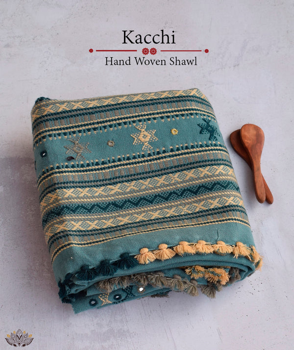 KACCHI WOOLEN HANDWOVEN SHAWL