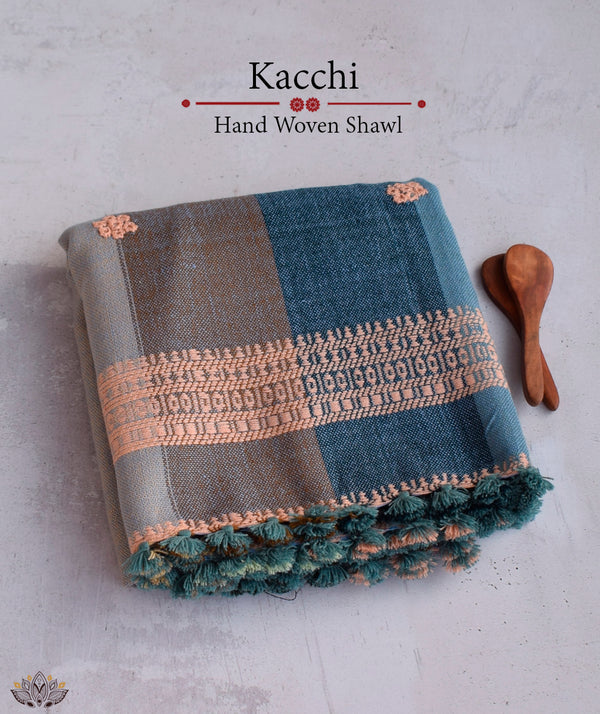 KACCHI WOOLEN HANDWOVEN SHAWL