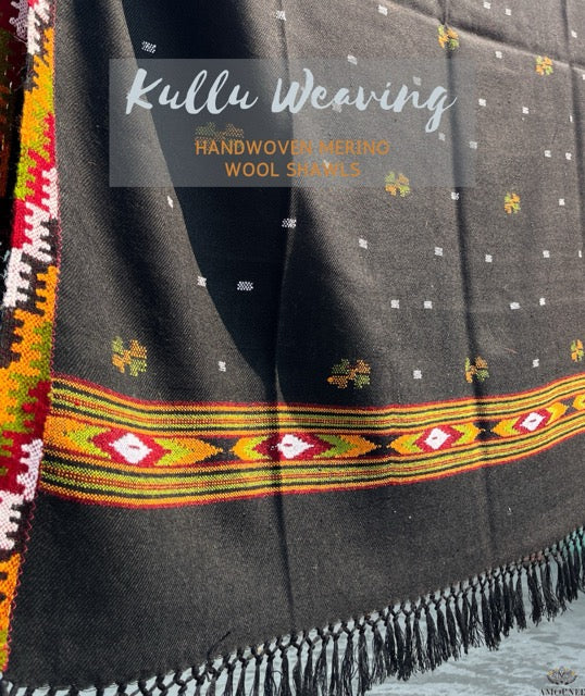 Kullu Weaving Handwoven Merino wool shawl