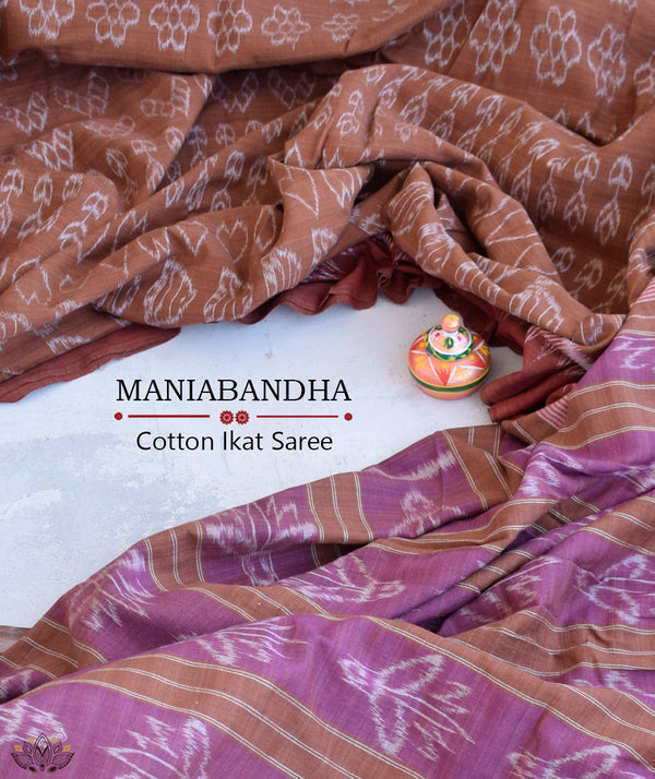 Maniabandha Single Ikat Handwoven Saree