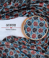 AJRAKH VELVET HAND PRINTED YARDAGE Set (2.5 meter)