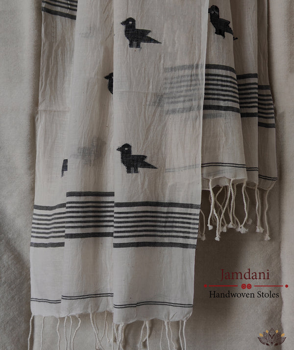 JAMDANI COTTON HANDMADE STOLE