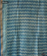 Ajrakh Maheshwari cotton silk Handblock Printed Saree