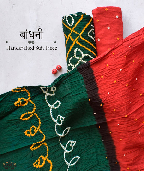 BANDHANI COTTON SUIT PIECE
