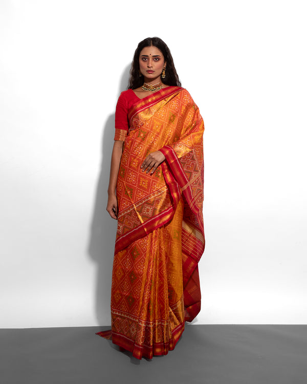 Silk Single Ikat Patola Saree