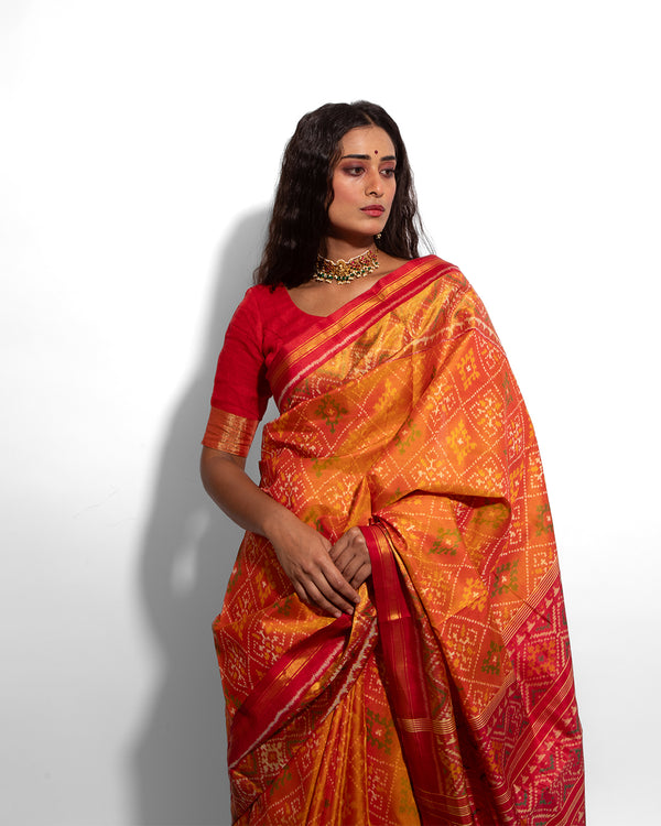 Silk Single Ikat Patola Saree