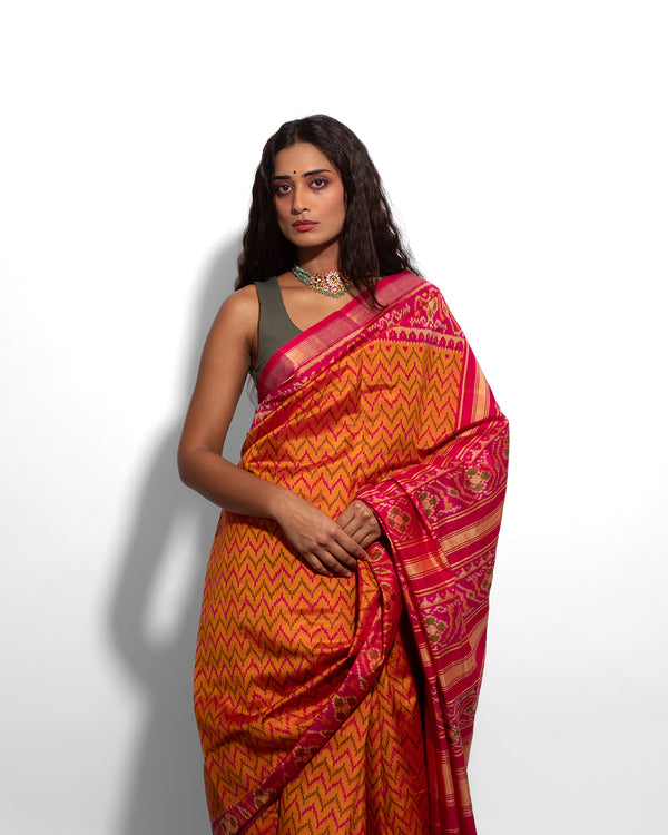 Silk Single Ikat Patola Saree