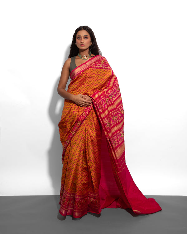 Silk Single Ikat Patola Saree