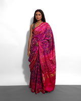 Silk Semi Double Ikat Patola Saree