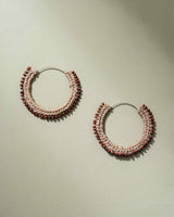 WHE Hand Crochet Jute and Bead Hoops