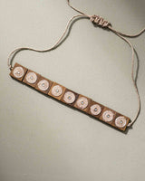 WHE Square Wooden Block Jute Choker